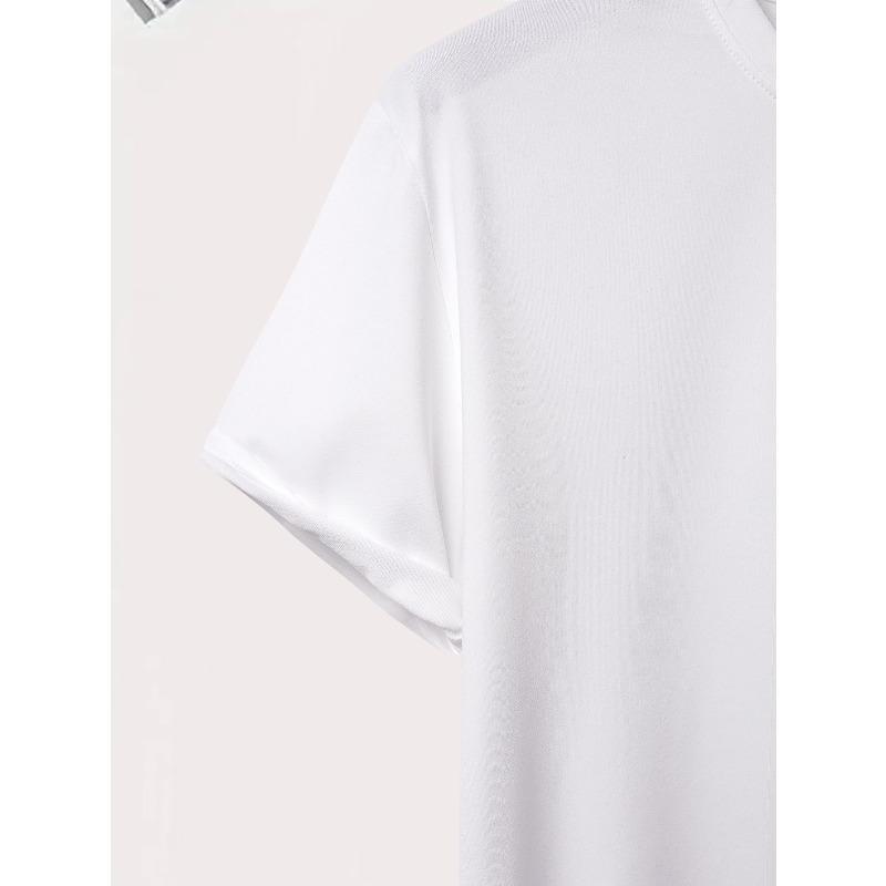 European Sizes Outdoor Sports and Casual Large-size Short-sleeved T-shirts, Men's Trendy Fashion Prints, Loose Shirts, Versatile Round Neck Tops