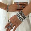 Geometric Square Crystal Stretch Bracelet Women Minimalist Chic Trendy INS Style Daily Wear Accessory