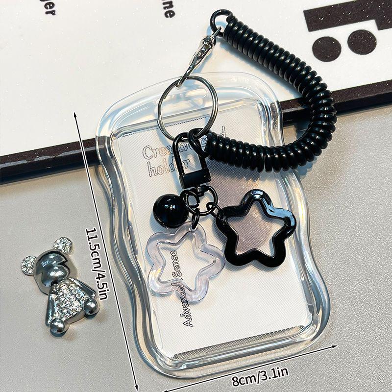 Kpop Photocard Holder Binder Photo Card Holder 3Inch Idol Binder Photocard Display Keychain Protective Cover Photo Albums