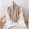 90CM Four Seasons Square Large Square Scarf Luxury Decorative Shirt Professional Headscarf Hairband Sunscreen Headscarf