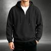 Men's Casual Quarter-Zip Hooded Sweatshirt for Everyday Wear