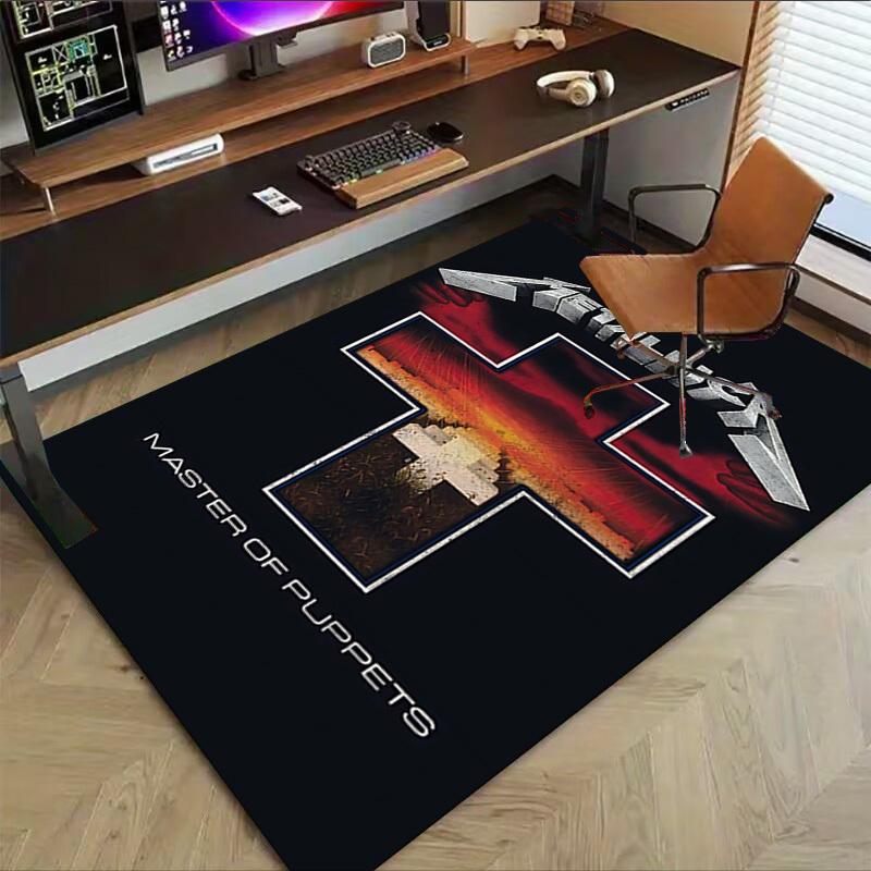 1 stuks Metallica Master of Puppets Huis Kantoor, Duurzaam Polyester Vloermat met Gemakkelijke, Kantoor Decoratie, Stedelijke Stijl, Antislip Achterkant