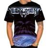 Nyári új divatos amerikai heavy metal testamentumos zenekar férfi 3D nyomtatású póló unisex hip-hop hétköznapi póló menő rock utcai