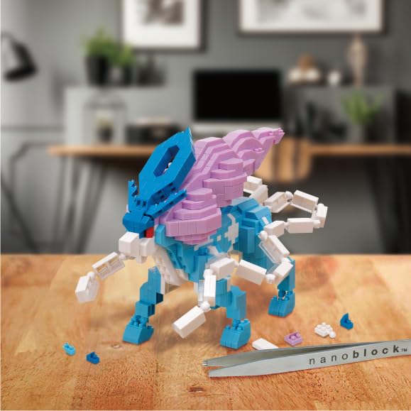 Kawada Nanoblock Pokémon Suicune Deluxe Edition (NBPM109) - 7 x 28 x 21 cm, Ab 12 Jahren, Innendekoration, Hobby