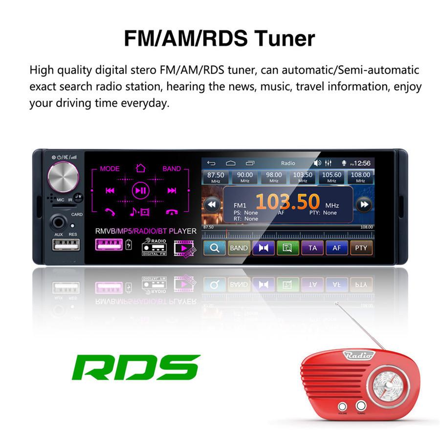 Car 4.1" Touch Screen Bluetooth MP5 Player AM FM Radio RDS+Dynamic Track Camera