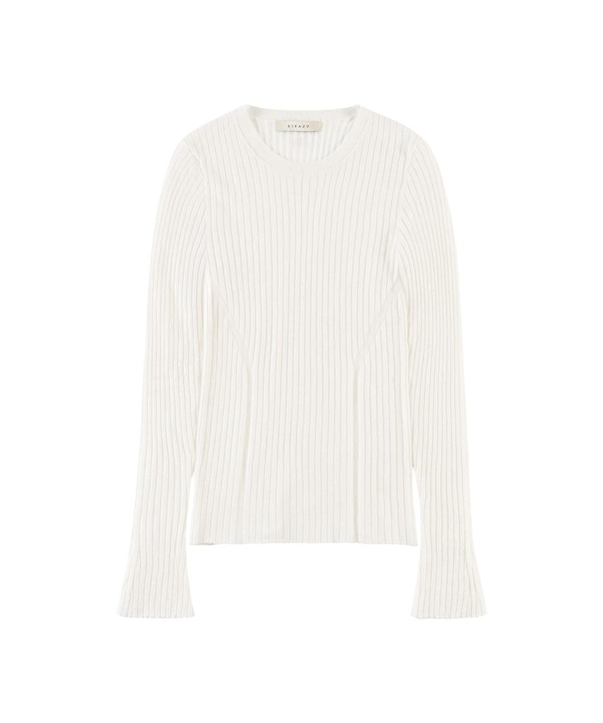 Siyajyu Sikn2177 Hairy Ribbed Knit_Cream