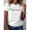 Women's Speech Therapist T-Shirt - Soft Stretchy Comfortable Professional & Casual Top with Speech & Therapist Graphics
