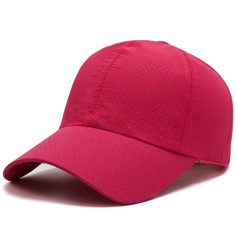 Casquette de Baseball d'Été Maille Fine Solide Portable Séchage Rapide Respirante Chapeau de Soleil Femmes Hommes Golf Tennis Course Randonnée Camping