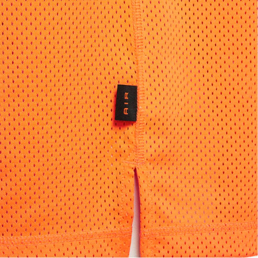 Nike Air Split Hem Crew Neck Short Sleeve T-Shirt Men Tops Bright-Orange DX0157-885
