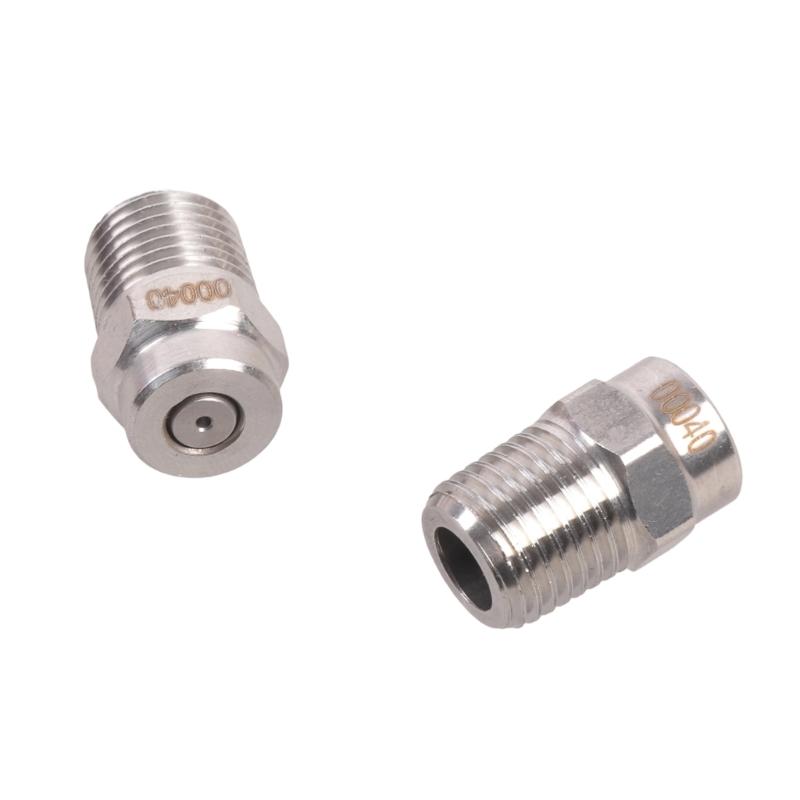 Pack of 4 Precise Sprayed Nozzles 040 Type for Sweeper and Sanitation Vehicle Cleaning Featuring Steel Construction and Quick Connection Thread