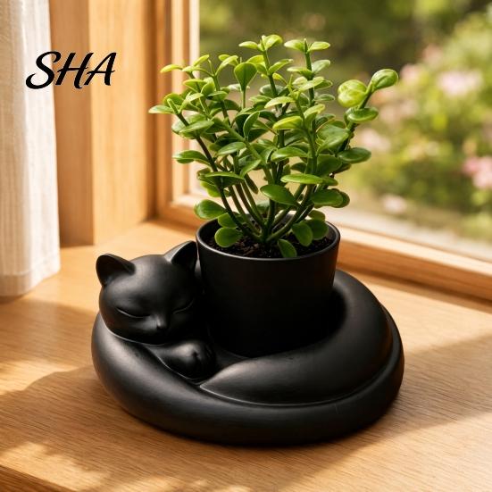 Desktop Plant Pot 3D Printed Succulents Planter, Creative Mini Flower with Artistic Sculptural Design, Indoor Decor Small Desk for Office Bedroom