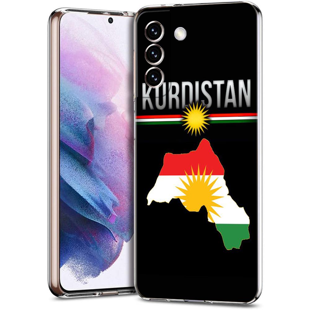 K-Kurdistan Flagge Handyhülle für Samsung Galaxy S23 S20 FE S22 S21 Ultra M21 M22 M32 S10 S10E S9 S8 Plus 5G Transparente Schale Tasche