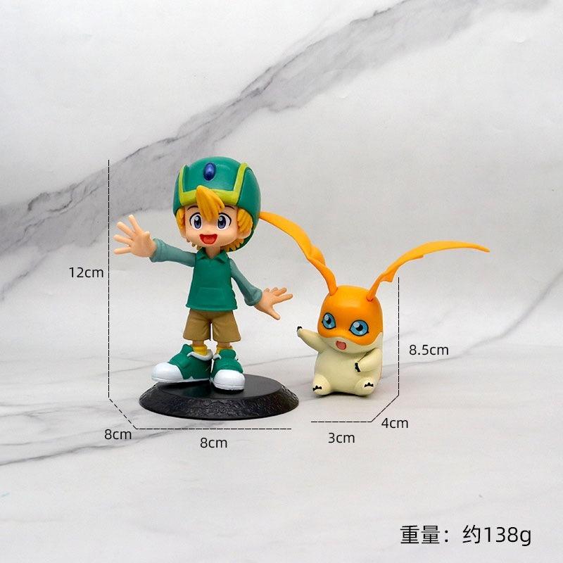 Anime digimon adventure figuur yagami taichi ishida yamato yagami hikari takaru actiemodel decoraties pvc speelgoed cadeaus