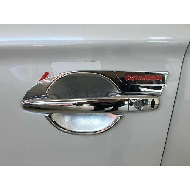 For Mitsubishi Outlander 2013 - 2015 2016 2017 2018 Door Handle Cover Bowl Frame Cover Trims Sticker Car Accessories