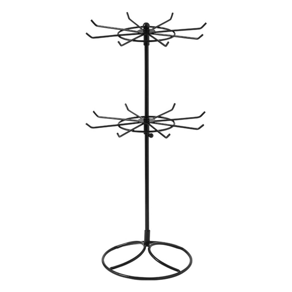 2 Tier Jewelry Display Stand Metal Trinkets Display Rack New Keychain Shelf Hair Band Storage