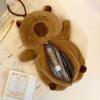 Kreatives Federmäppchen aus Plüsch mit Capybara-Motiv, große Kapazität, multifunktionale Aufbewahrungstasche für Schreibwaren, Stifttasche, Geschenk