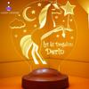 3D personalizável/unicórnio cavalo noite lâmpadas crianças led luz mesa decoração quarto lâmpada legal coisas caixa de presente