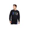 Letter Pullover Crew Neck Long Sleeve T-Shirt Men Tops Black FZ0880-010
