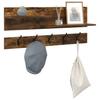 Wall Mounted Nightstand Smoked Oak 90 X 15 X 36 Cm