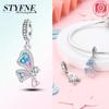 Copper Fine Blue Collection Butterfly Charms Pendant Fit Bangle Beads Bracelet Handmade Women Authentic Jewelry