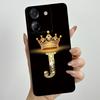 For Xiaomi Poco M7 Pro 5G Case Crown Letters Antifouling Non-slip Luxury Cover Couple For xiaomi poco m7pro PocoM7Pro Soft Funda