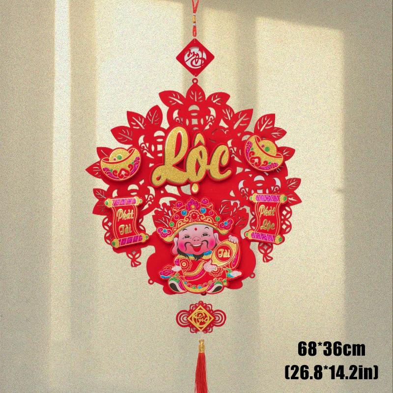 Chinese New Year Pendants Vietnamese New Year Wall Decoration  Window Door Decor Couplets Haning Ornament Home Decor