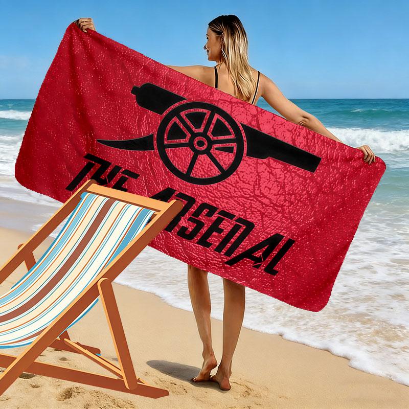 Arsenal Art Print Beach Towel, Large Soft Quick Dry Towel for Beach Camping Swimming