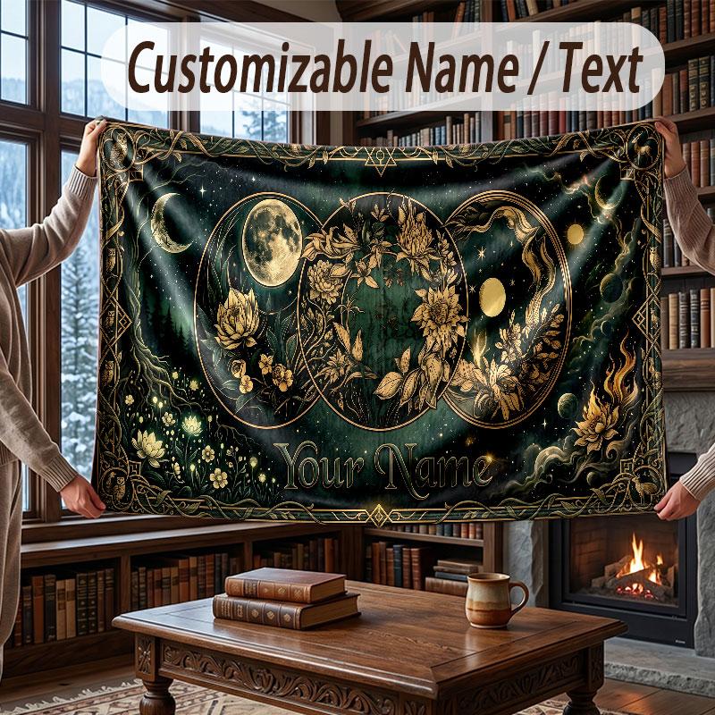 Coperta Cosmica a Tema Spaziale con Nome Personalizzato Testo Coperta Personalizzata Morbida Accogliente per Casa Divano Letto