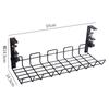 Punch-Free Under-Desk Adjustable Wire Storage Rack