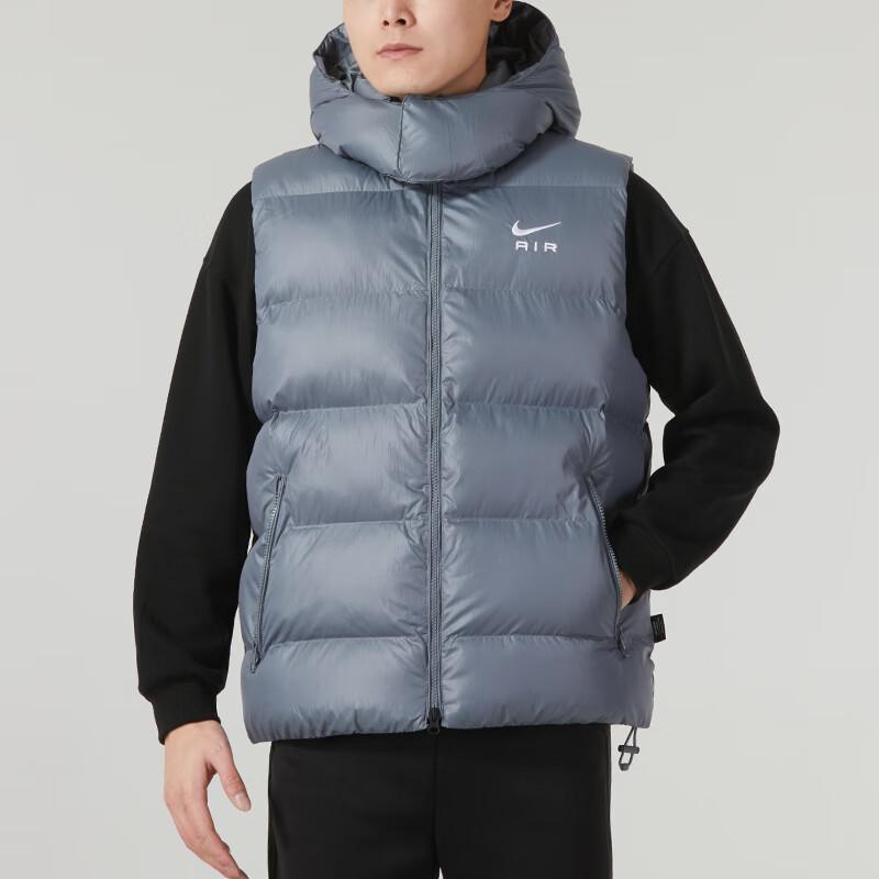 Nike Alphabet Print Hooded Windproof Sleeveless Vest Men Vest Light-Grey FD6428-065