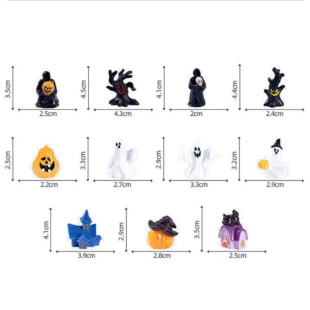 Multicolor Halloween Miniature Figurine Resin Pumpkin Cartoon Scary Rabbit Statue Fairy Garden Party Ornaments