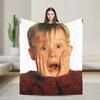 Home Alone Kevin Comedy Wool Fashion Blanket Xmas Merry Christmas Funny Throw Fashion Blanket for Home 125*100cm Super Soft