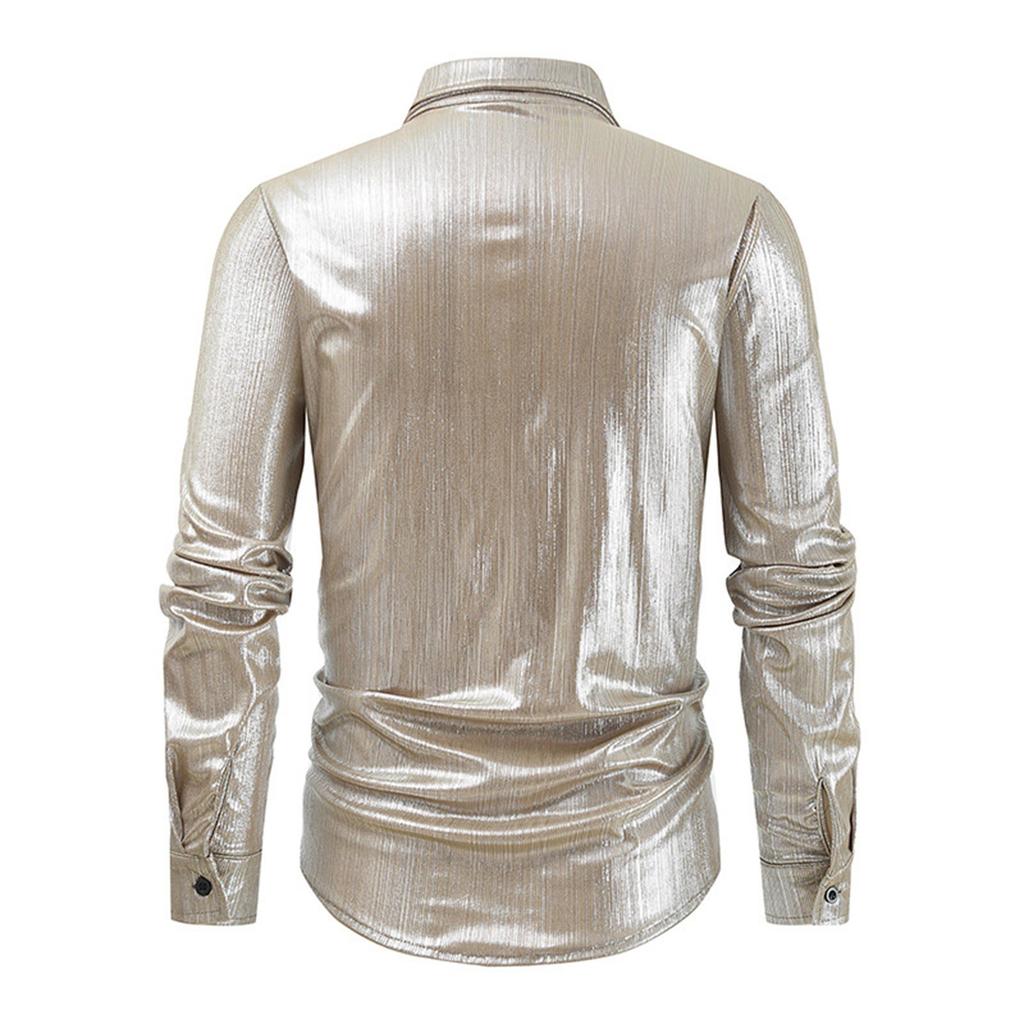 Men's Solid Color Button Long Sleeve Shirts Men's Casual Fashion Long Sleeve Shirts