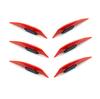 3 Pairs Universal Red Motorcycle Side Spoilers, Fenders, Fairing, Air Intake