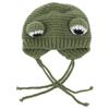 Dog Knitted Hat Funny Cute Design Comfortable Pets Winter Warm Knitted Hat for Small Dogs Cats Cold Weather Winter Green