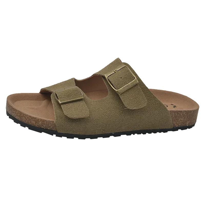 New Women's Shoes 2024 Summer Fashion Solid Color Metal Decoration Women's Flat Shoes Hot Selling Daily Style Women's Slippers