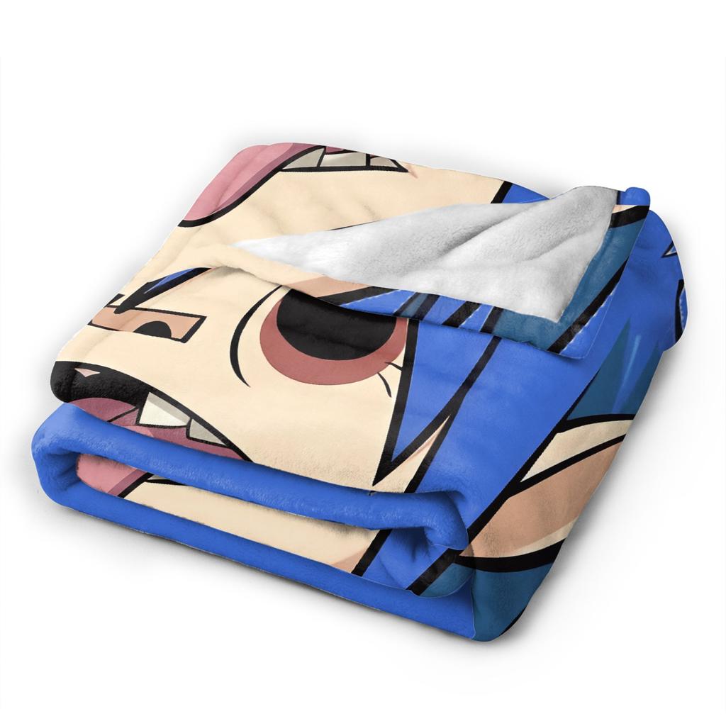 Gorillaz Punk Rock Decke Super Warm Ästhetisch Plüsch Überwurfdecke für Couch Sessel Sofa Bett Reise Flanell Bettdecke Bettbezug