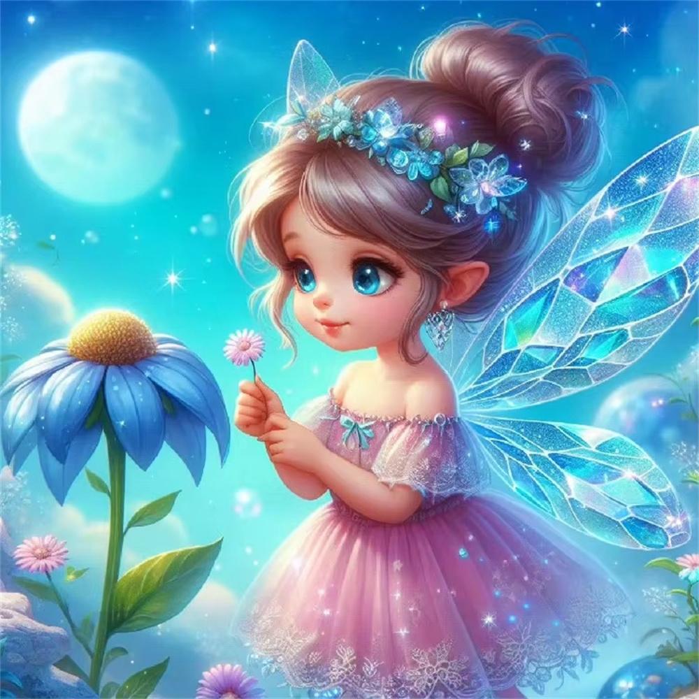 Disney Tinker Bell Fairy Collection Diamond Painting Full of Diamonds DIY Handmade Embroidery Art Cartoon Decorative Painting Kit