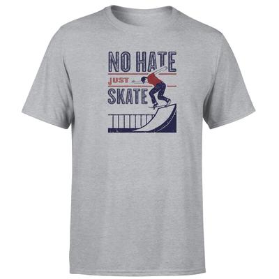 Skateboarding Lovers Unisex T Shirt Mens Womens Tees Top No Hate Just Skate Graphic Retro Tee Top