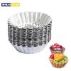 10pcs Reusable Non-stick Egg Tart Mold Aluminum Alloy Flower Shape Cupcake Mold Pudding Jelly Mold Muffin Baking Cup Kitchen Tools