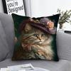 Vikama Mid-Century Elegant Cat Ladies Decorative Throw Pillow Cover, Polyester, For Various Room Types Home Decor