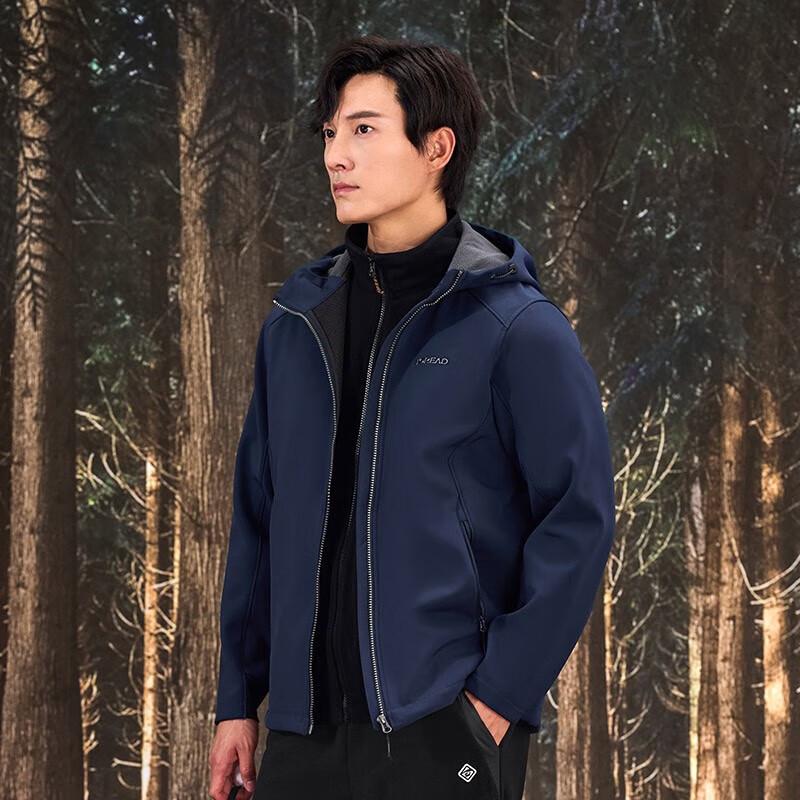 TOREAD Men's Hooded Windproof Thermal Softshell Hiking Jacket TAEECL91899