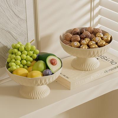 Household High-Value Fruit Plate Can Drain Water, Living Room Simple Fashion Light Luxury Dried Fruit Box, Snack Snack Candy Plate