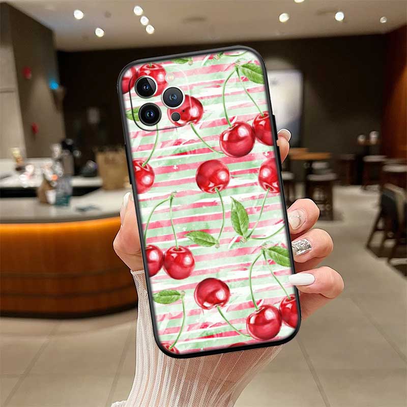 UP21 Cherry summer fruit New High-End Shell Phone Case for iPhone SE X XS XR 16E 17 11 Pro Max 8 7 6 6s Plus Air