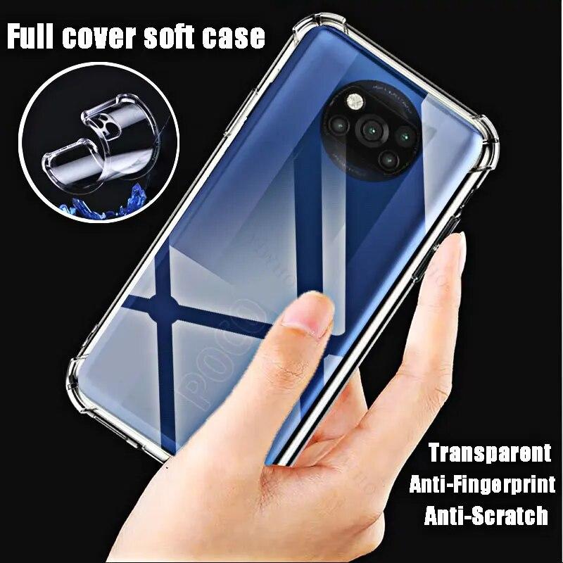 HD Phone Soft Case for Xiaomi Poco X3 Pro Transparent Cover Shell for Xiaomi Poko X3Pro 6.67" M2102J20SG Shockproof Anti-Scratch