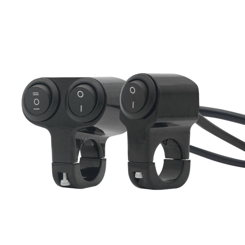 Comutator faruri pentru motociclete Buton pentru faruri de ceață Retro Moto Pit Dirt Bike Accesorii pentru motociclete 22 mm