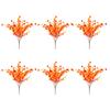 6 Pcs Artificial Fall Flowers UV Resistant Faux Plants Outdoor