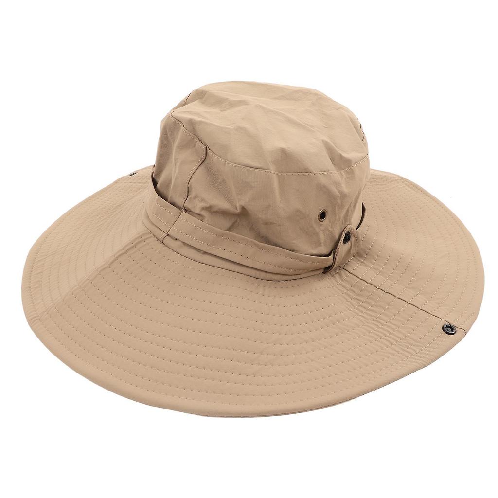Sombrero de Pesca con Protección UV UPF 50 Ajustable Impermeable Versátil Sombrero de Cubo de Viaje para Pesca al Aire Libre Caqui