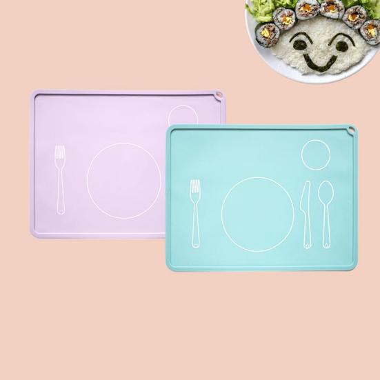 Table Mat Anti-stick Anti-scalding Silicone Food Grade Children Thicken Kindergarten Dinner Mat