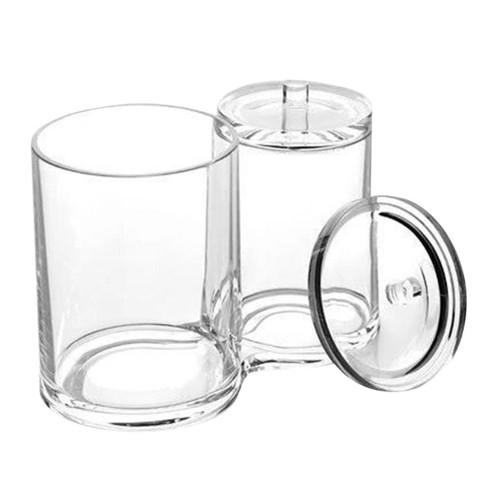 Acrylic Cotton Swab & Pads Container Organizer For Your Makeup & Stoarge Needs